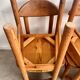 Lot de 6 chaises en pin massif design scandinave Reiner Daumiller vintage années 70