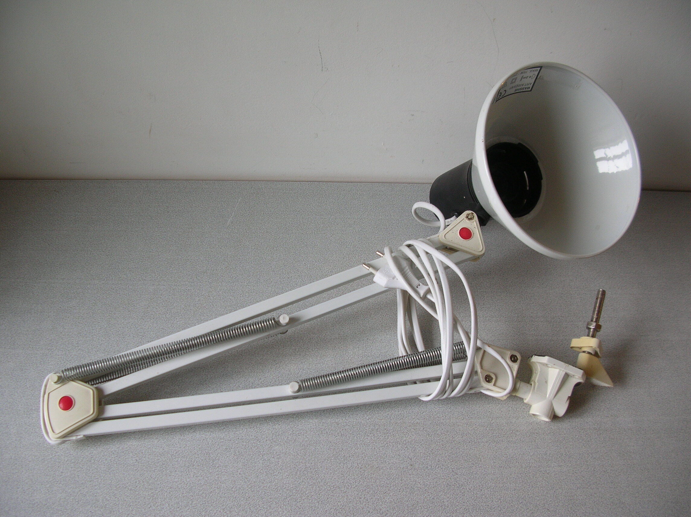 Large articulated lamp Massive architect's desk workshop metal lampshade