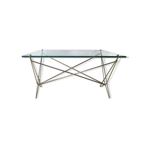 Table basse métal doré
