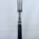 Carving fork with wooden handle