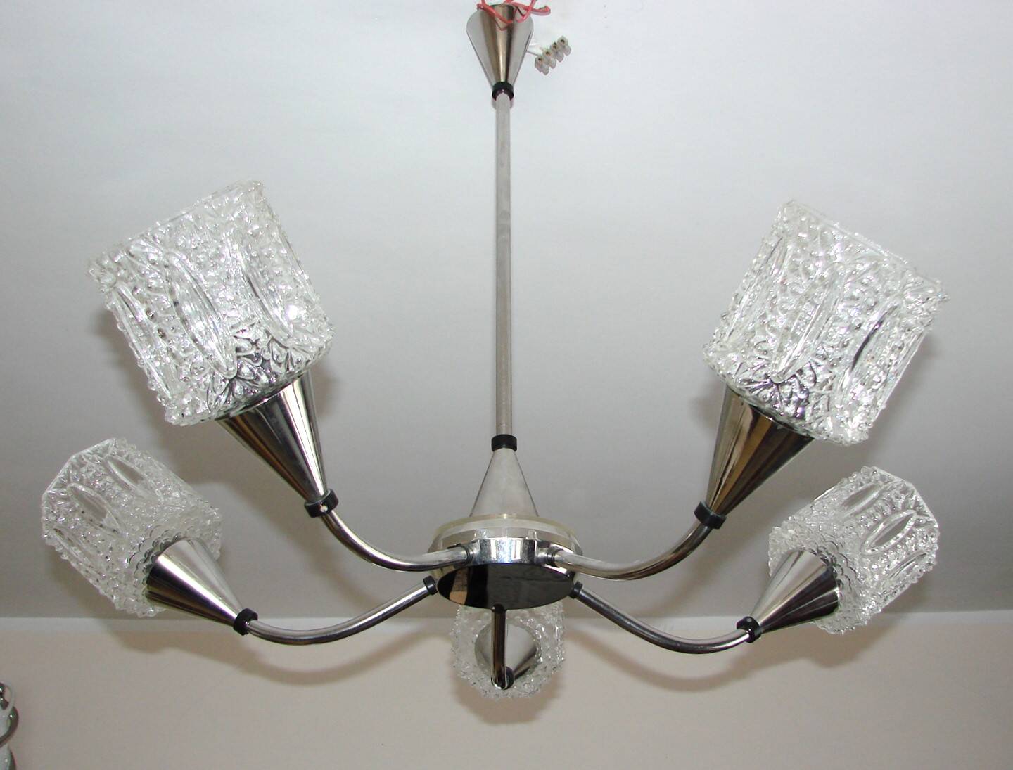 Brass chandelier, Modern 1970s