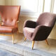 Fauteuil oeuf EGG des années 50-60 en velours marron