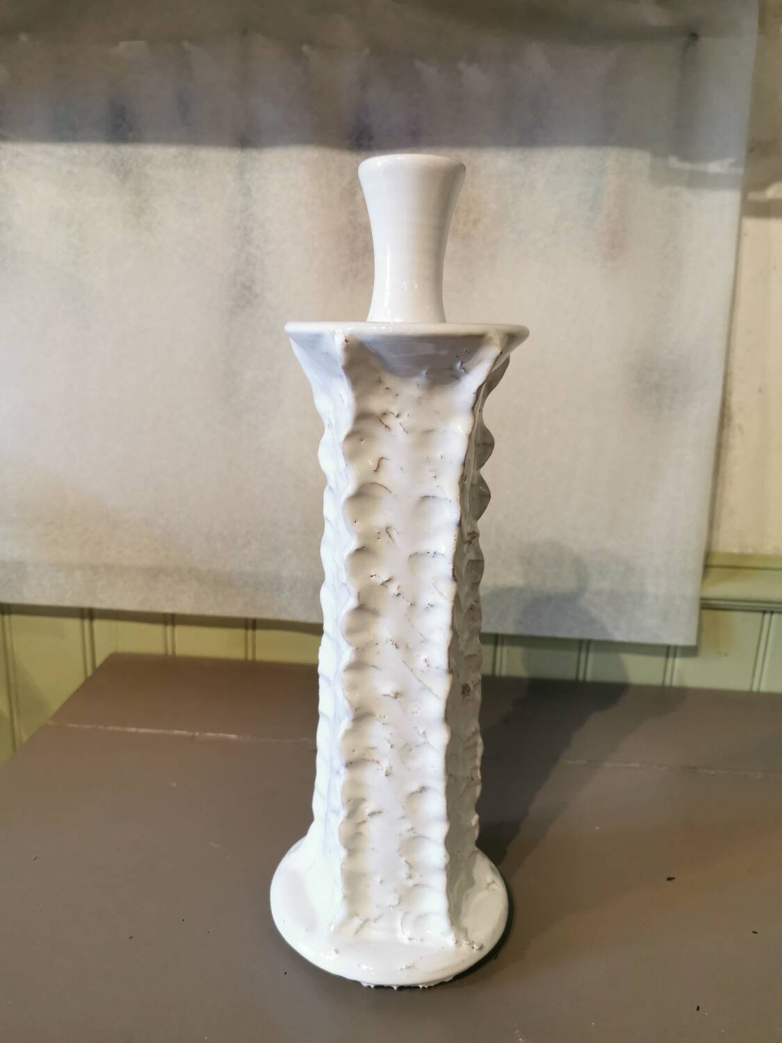 Large ceramic art candle holder Morocco