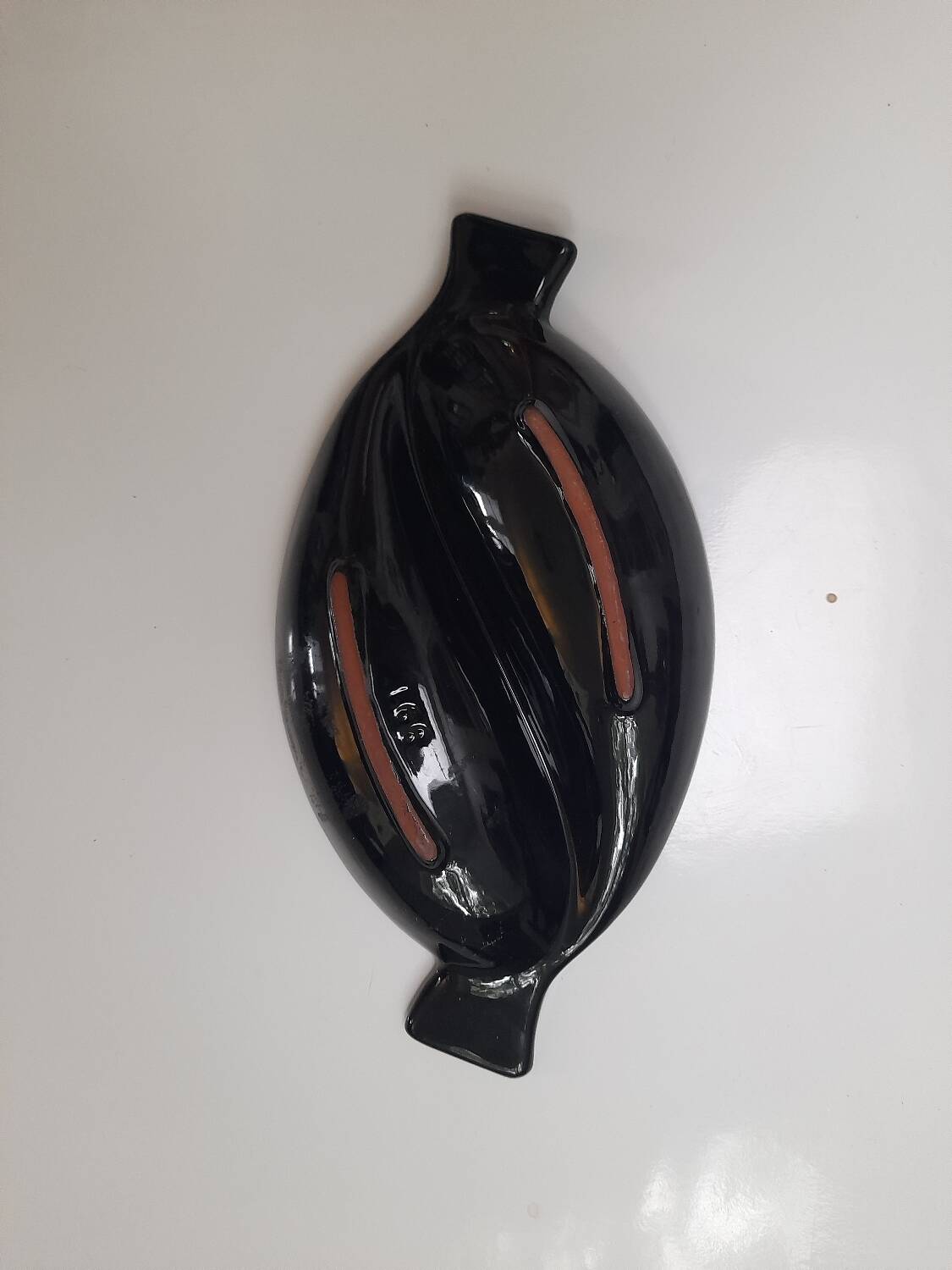 Danish ceramic double pousson dish