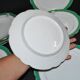 Paris porcelain set of 6 flat plates and 6 deep plates with JC gold monogram.
