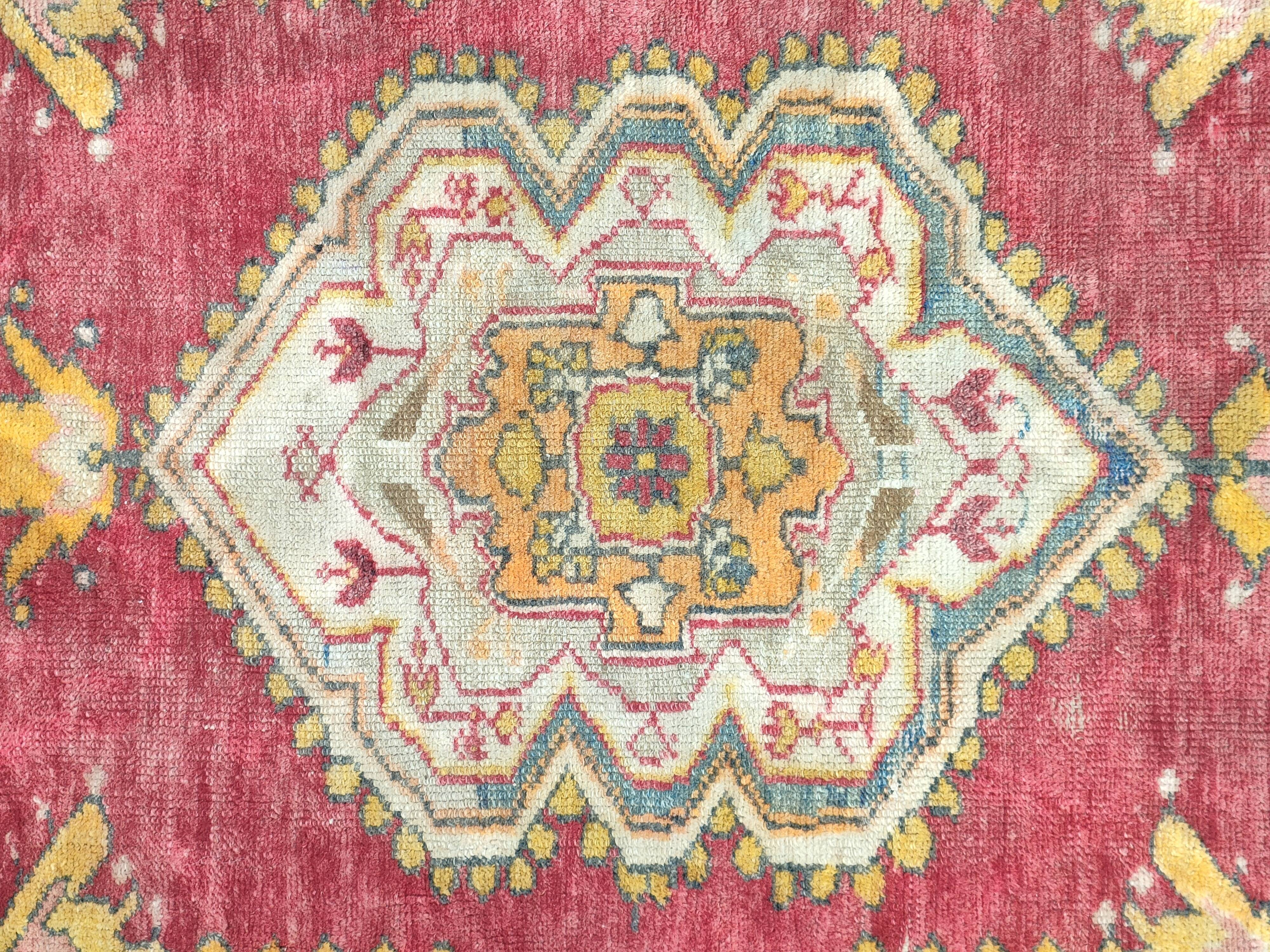 Tapis patiné orient laine fait mai 166 cm x 95 cm