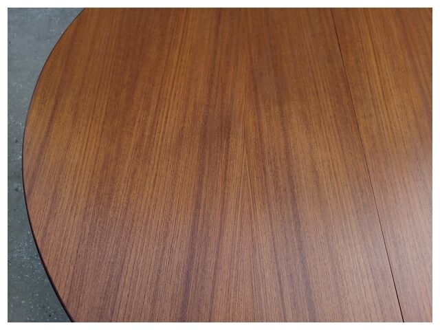 Harry Ostergaard for Randers Mobelfabrik round Danish extendable teak table 1960