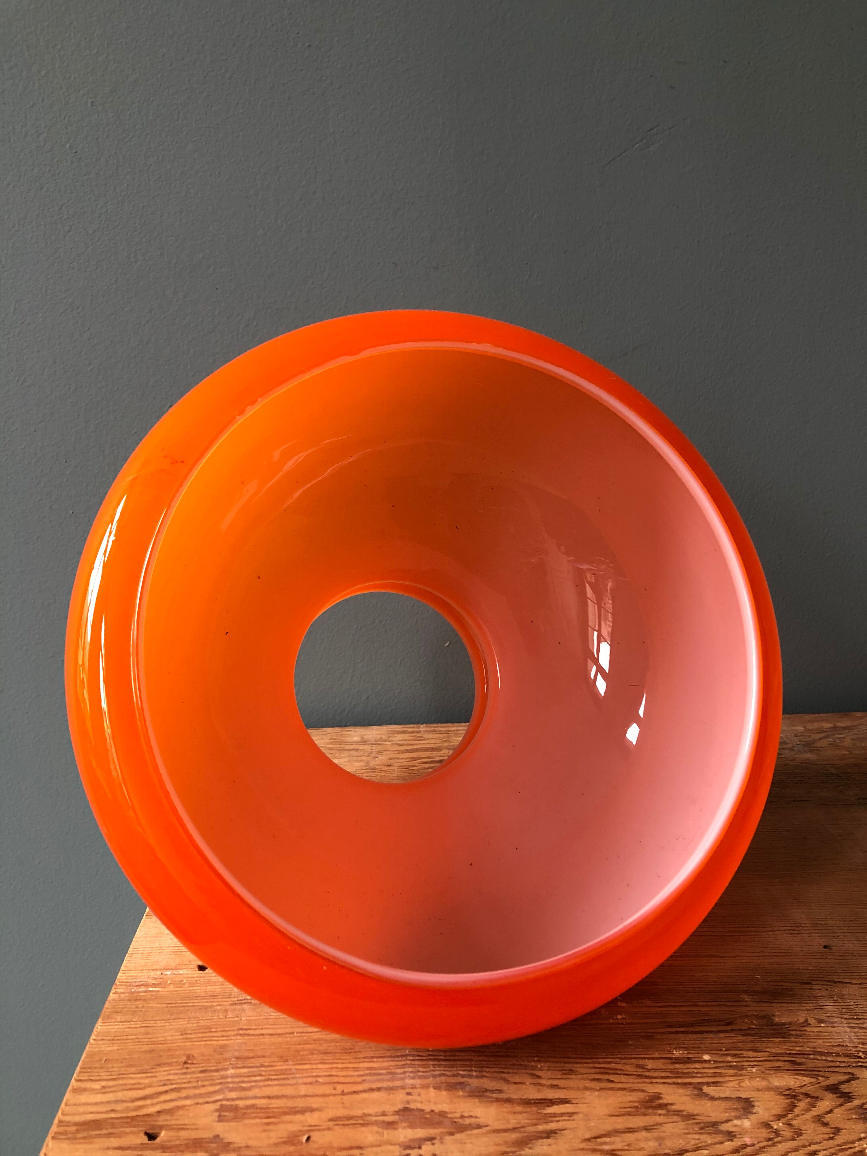 Vintage orange opaline suspension