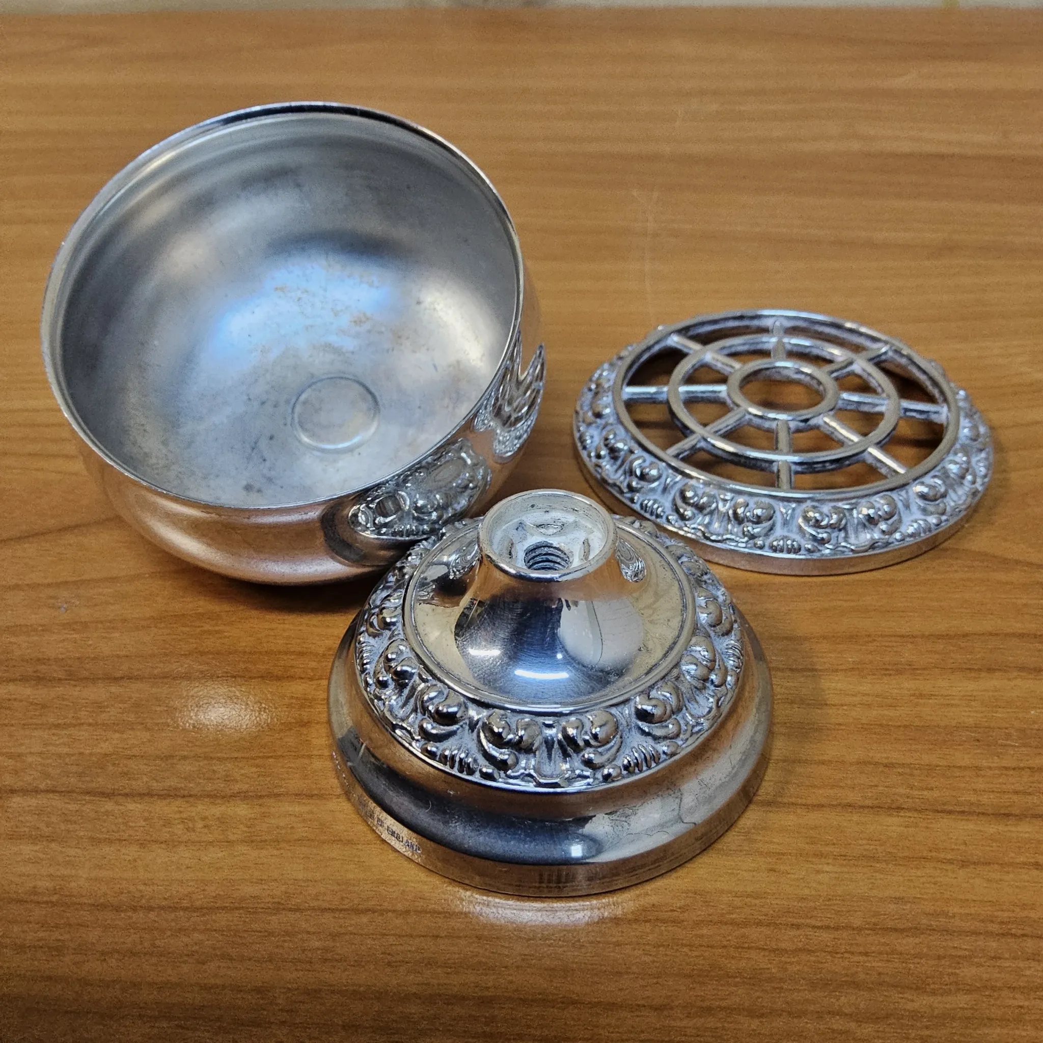 Vintage silver-plated English rose bowl (rose vase) Ianthe