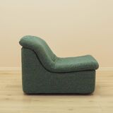 Green armchair, Italian design, 1970s, made in Italy