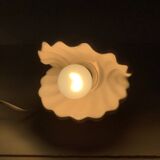 White scallop shell lamp
