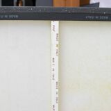 Postmodern Blue Lacquer and Black Marble Sideboard by DBM, Italy, 1980s