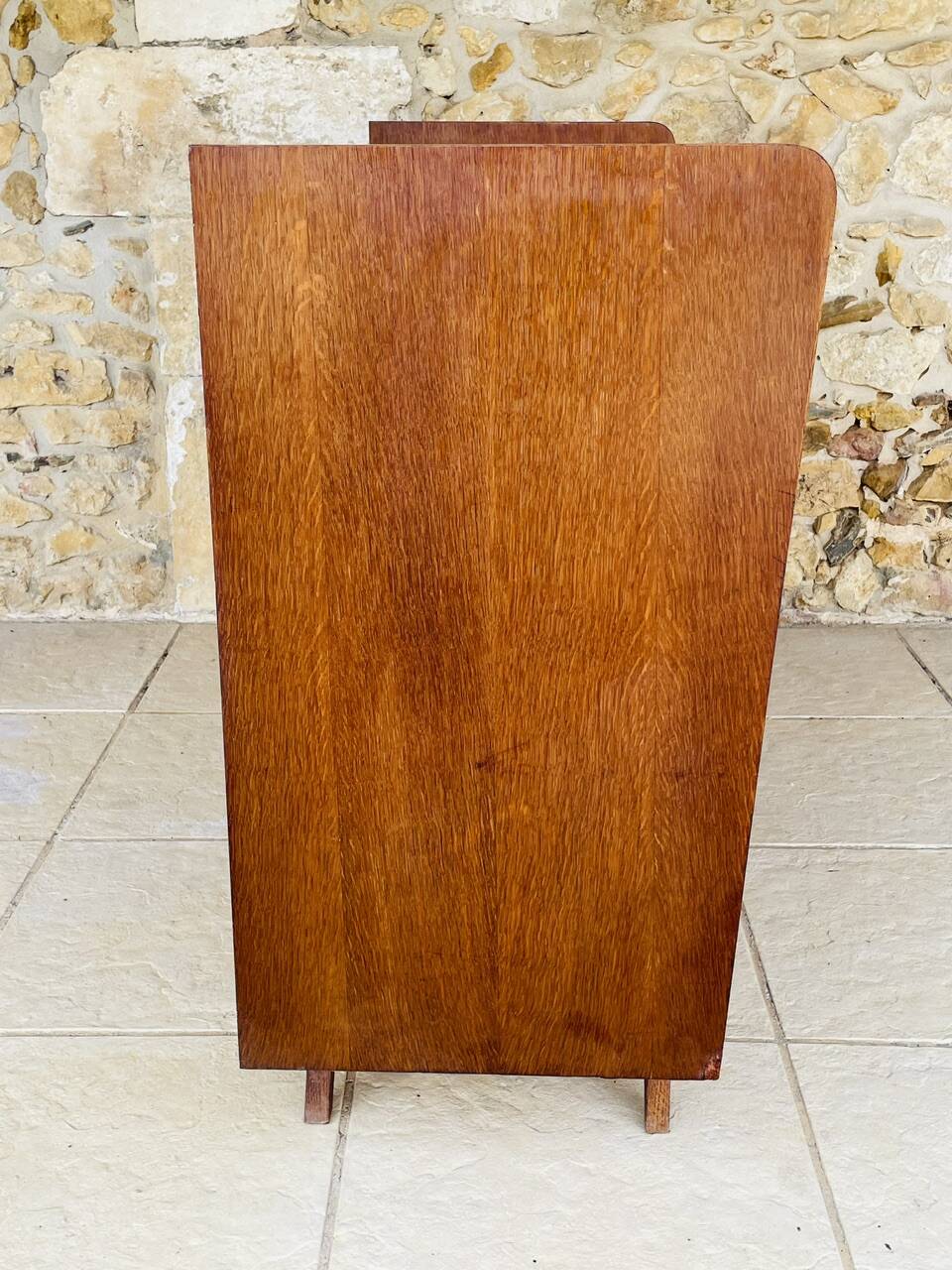 Oak storage unit, splayed legs circa 1950s