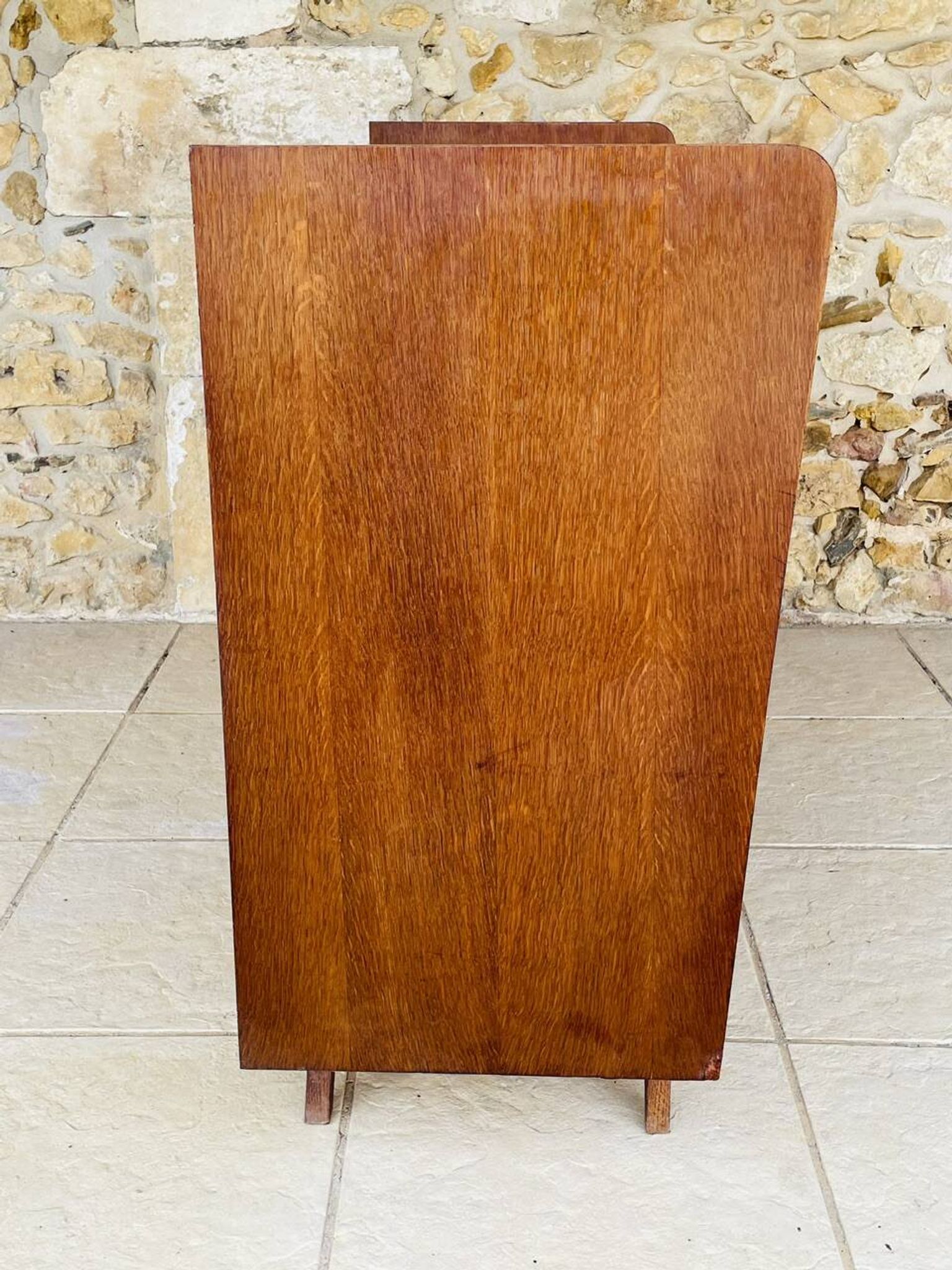 Oak storage unit, splayed legs circa 1950s