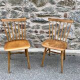 Series of 15 scandinavian bistro chairs