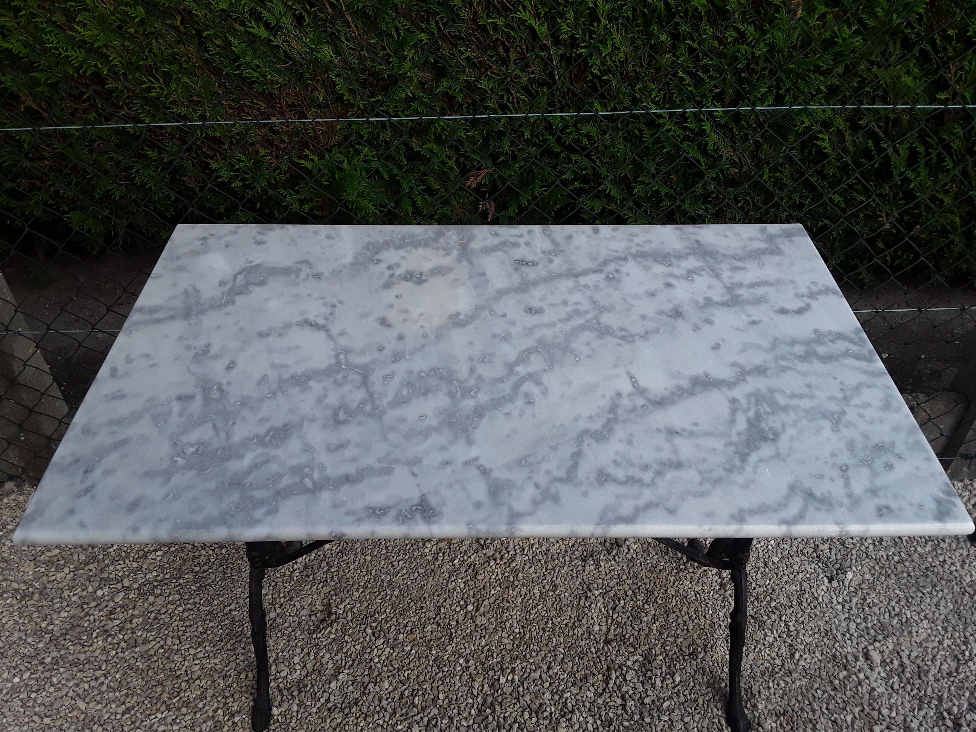 Marble tray bistro table
