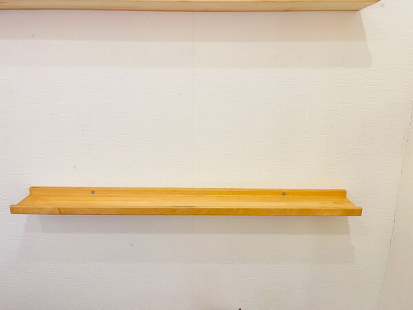 Étagère murale stripa en pin massif, signées ikea vintage