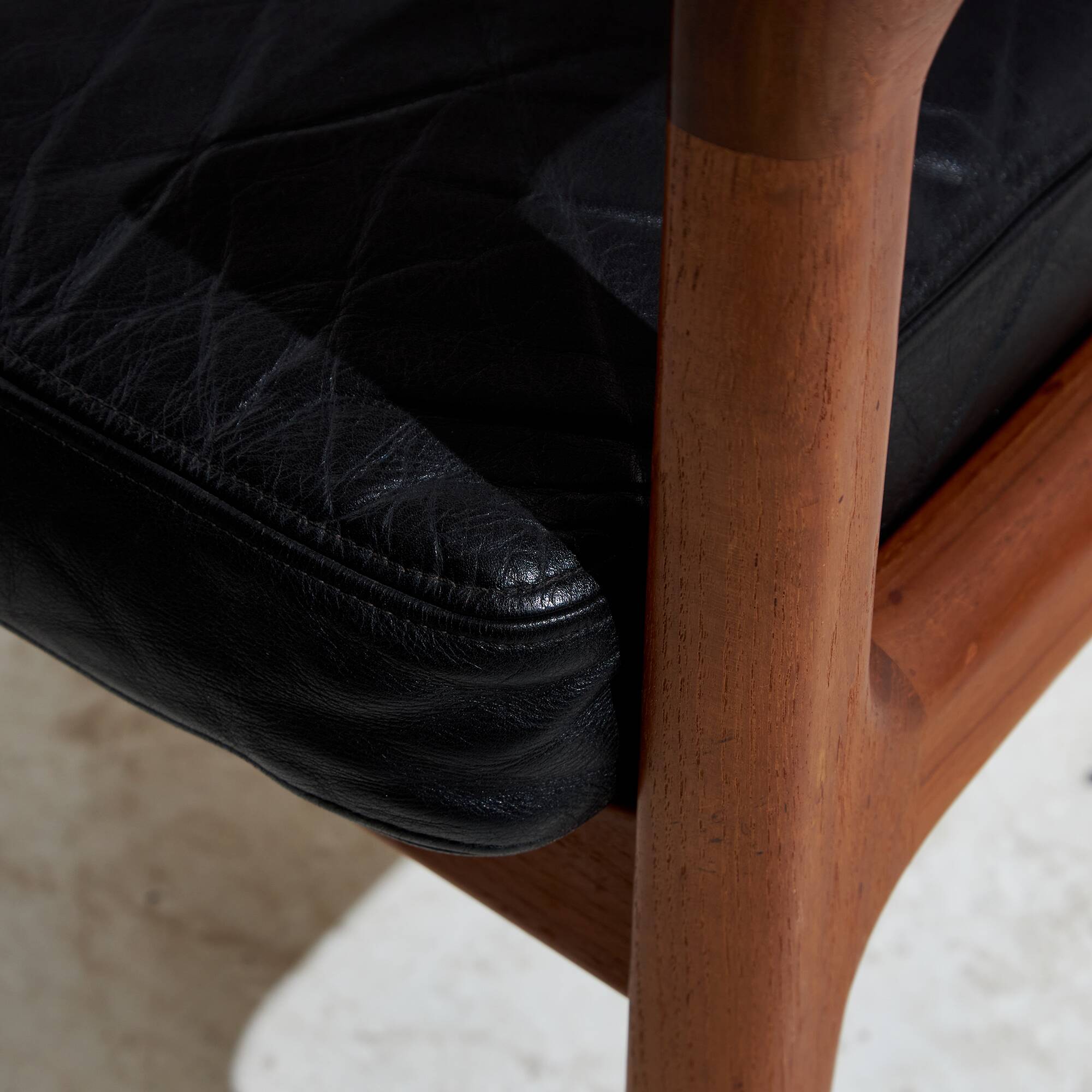 Senator Leather Sofa Set by Ole Wanscher for France & Søn, 1960s, Set of 3 (MK10221)