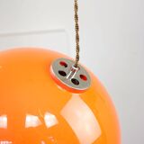 Italian Space Age Pendant in Chrome and Orange Plexiglass, 1970s