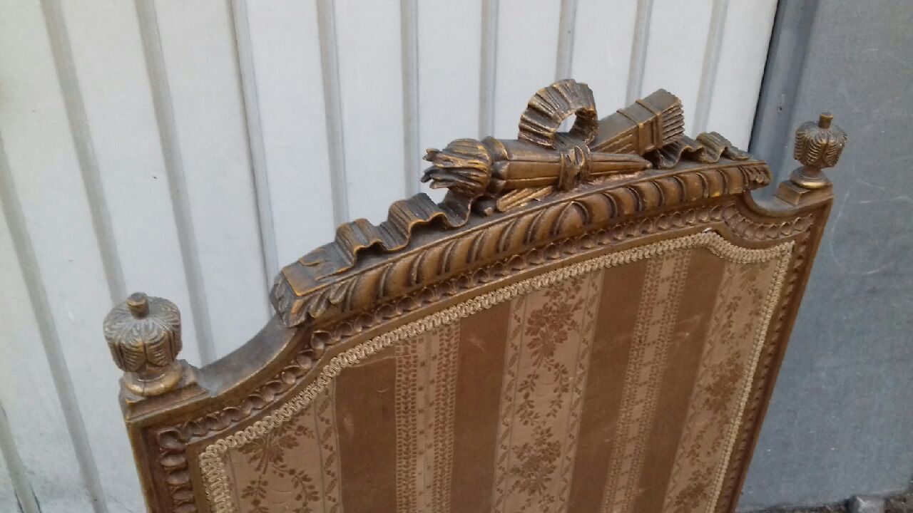 Firewall Golden Wood Louis XVI 19th