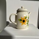 Vintage sunflower teapot Sarreguemines model Farandole H:20cm