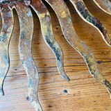 Golden sun mirror 50cm from the 70s.