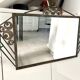 Art Deco mirror 1930 hammered iron and beveled mirror