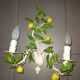 Wire wall lamp decorated with lemons