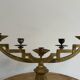 Paire de candélabres en bronze doré d'époque ART DECO