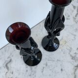 Glass candle holders