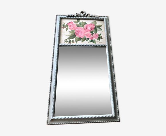 Trumeau miroir et peinture main style Art Deco