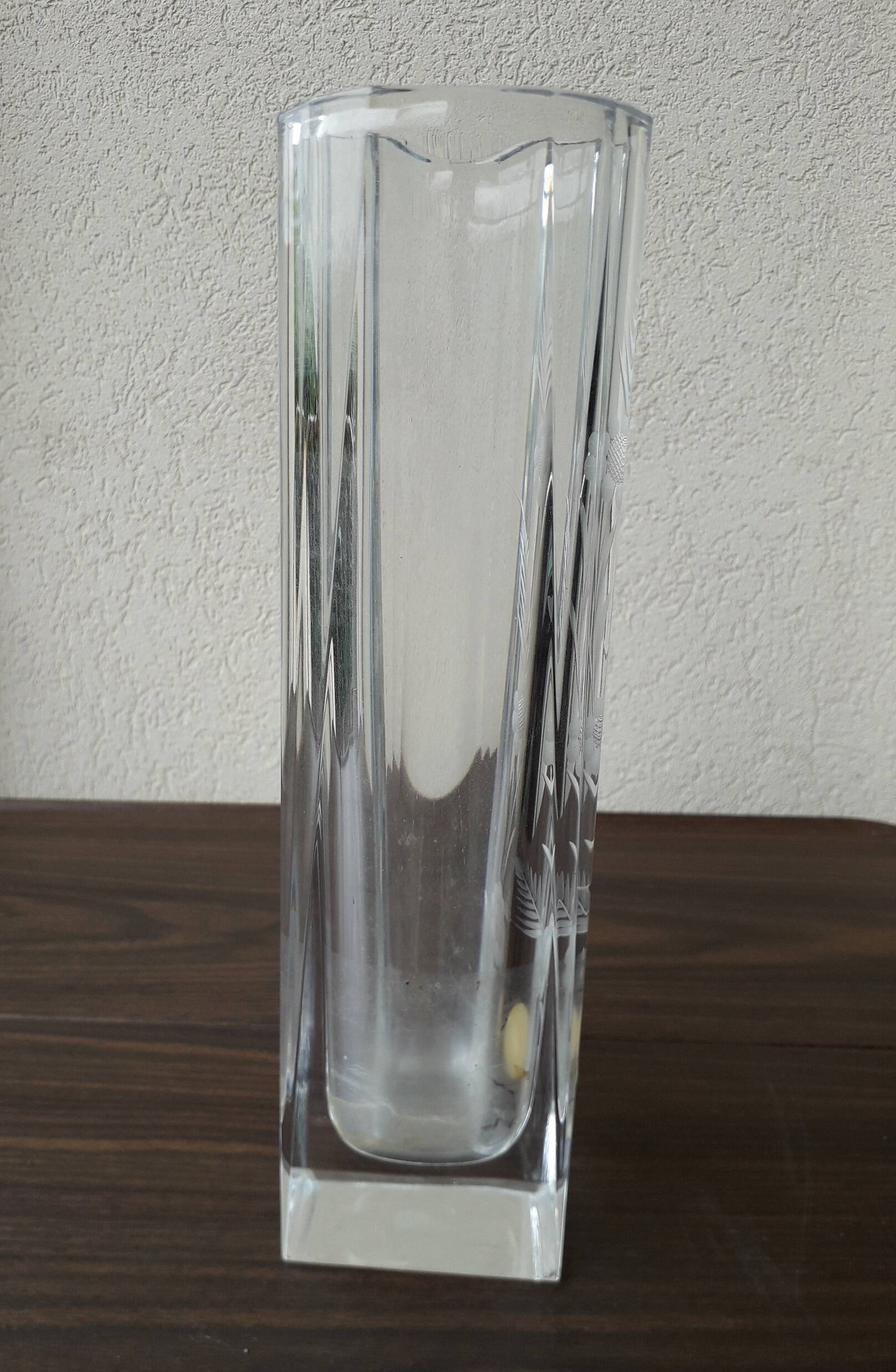 Cut crystal vase