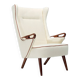 Chresten Findahl Brodersen High Back Lounge Chair Danish Teak 1950s