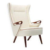 Chresten Findahl Brodersen High Back Lounge Chair Danish Teak 1950s