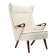 Chresten Findahl Brodersen High Back Lounge Chair Danish Teak 1950s