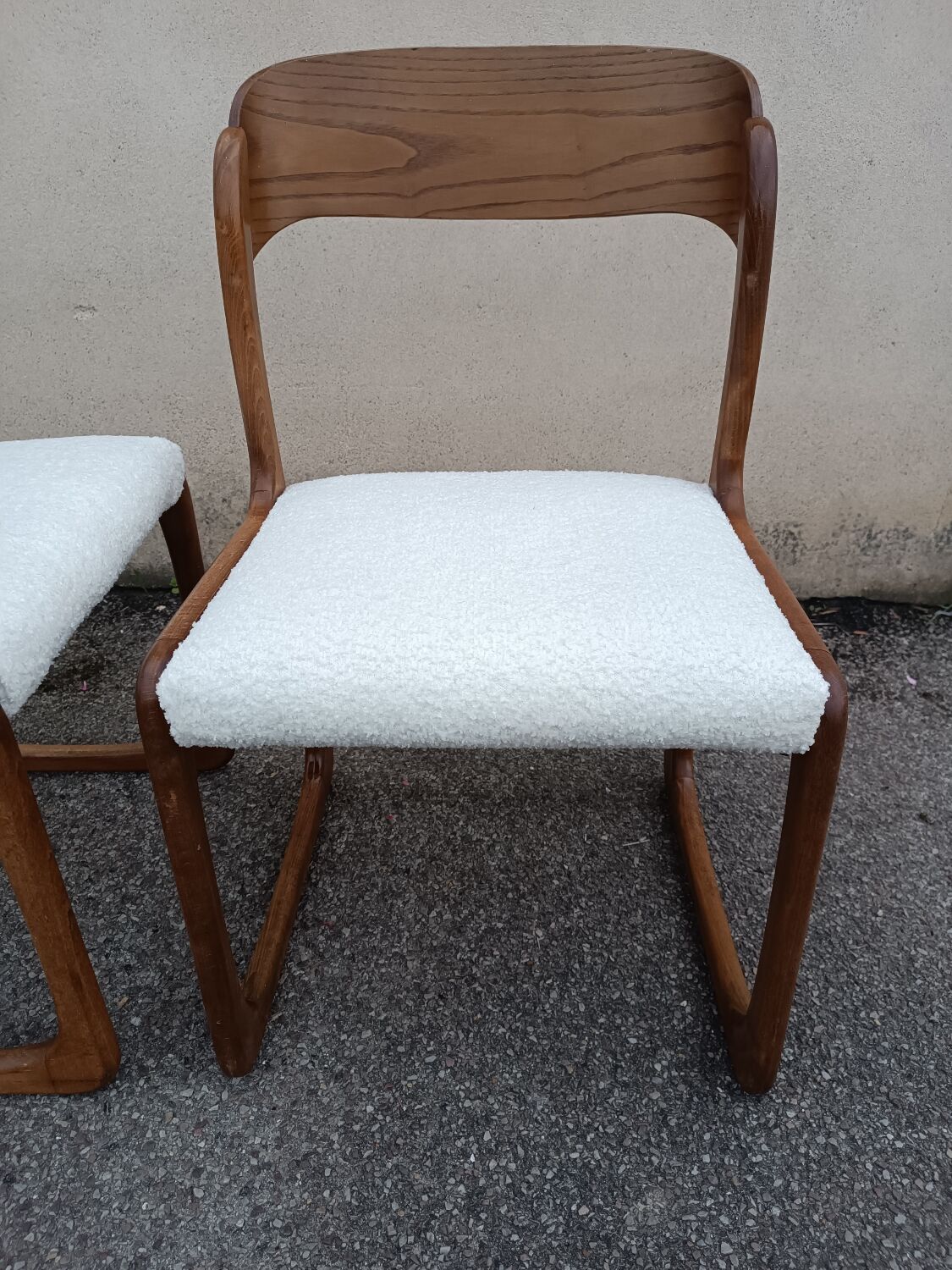 Paire de chaises Baumann traîneau