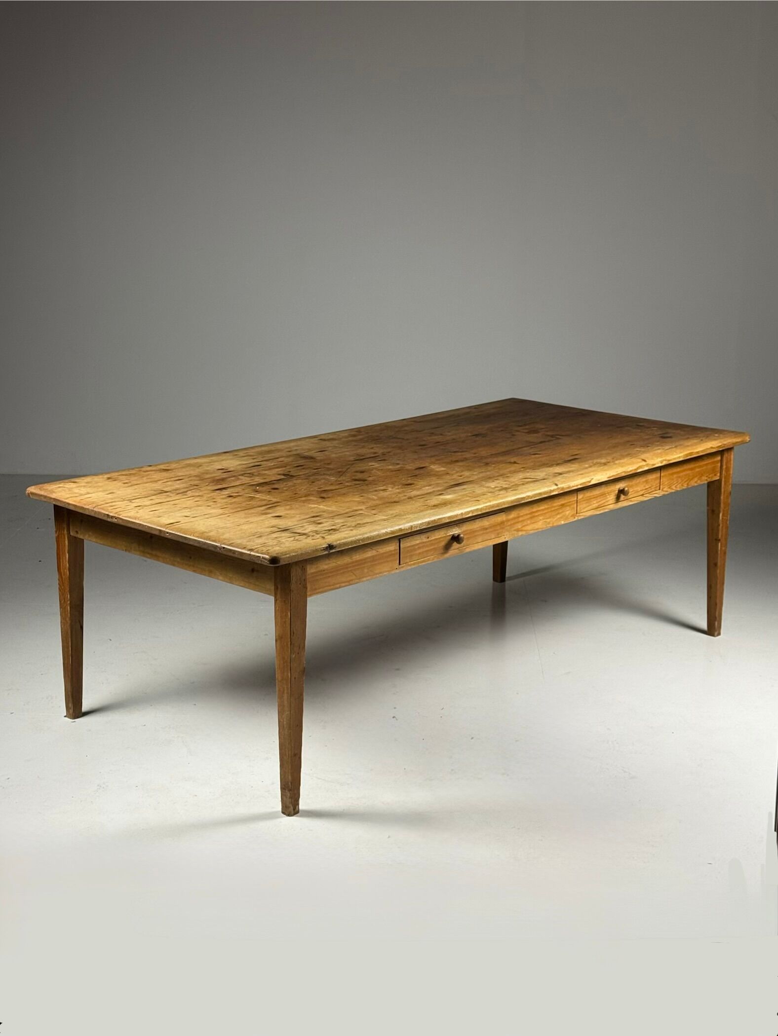 English antique pine dining table