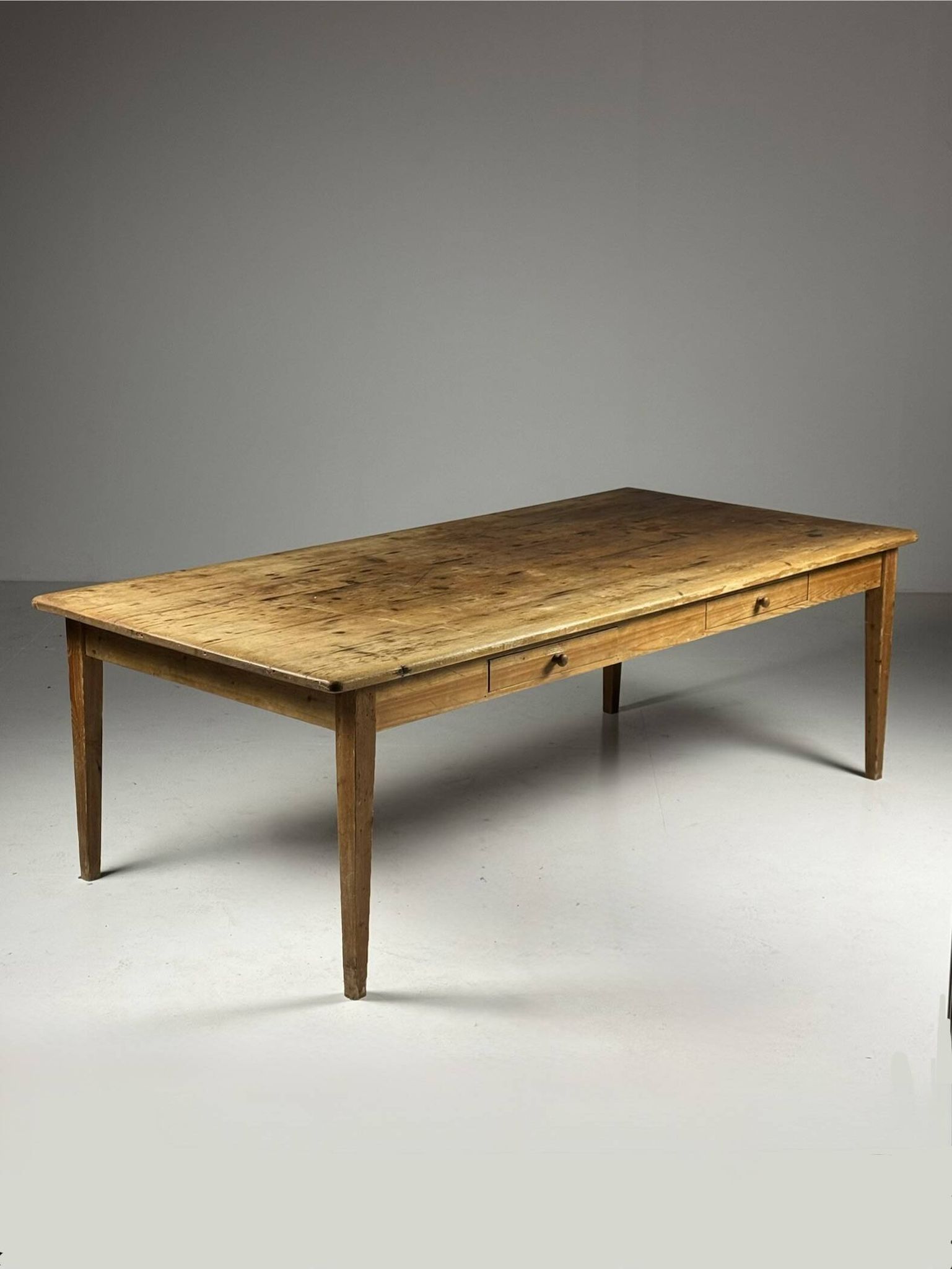 English antique pine dining table