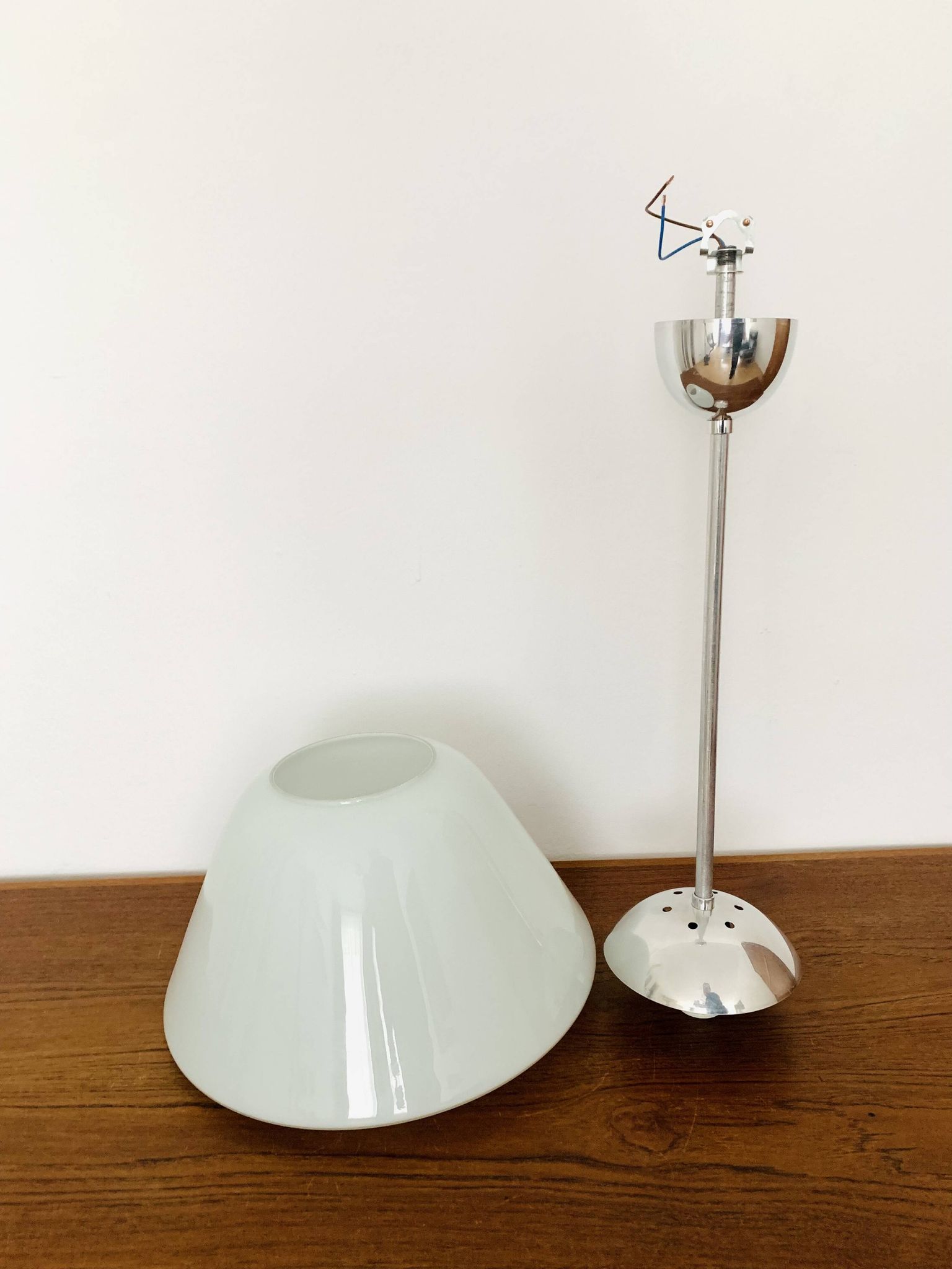 Opaline Glass Pendant Lamp by Wilhelm Wagenfeld for Peill and Putzler