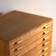 Antique plan cabinet in beech wood – Central Europe, around 1950