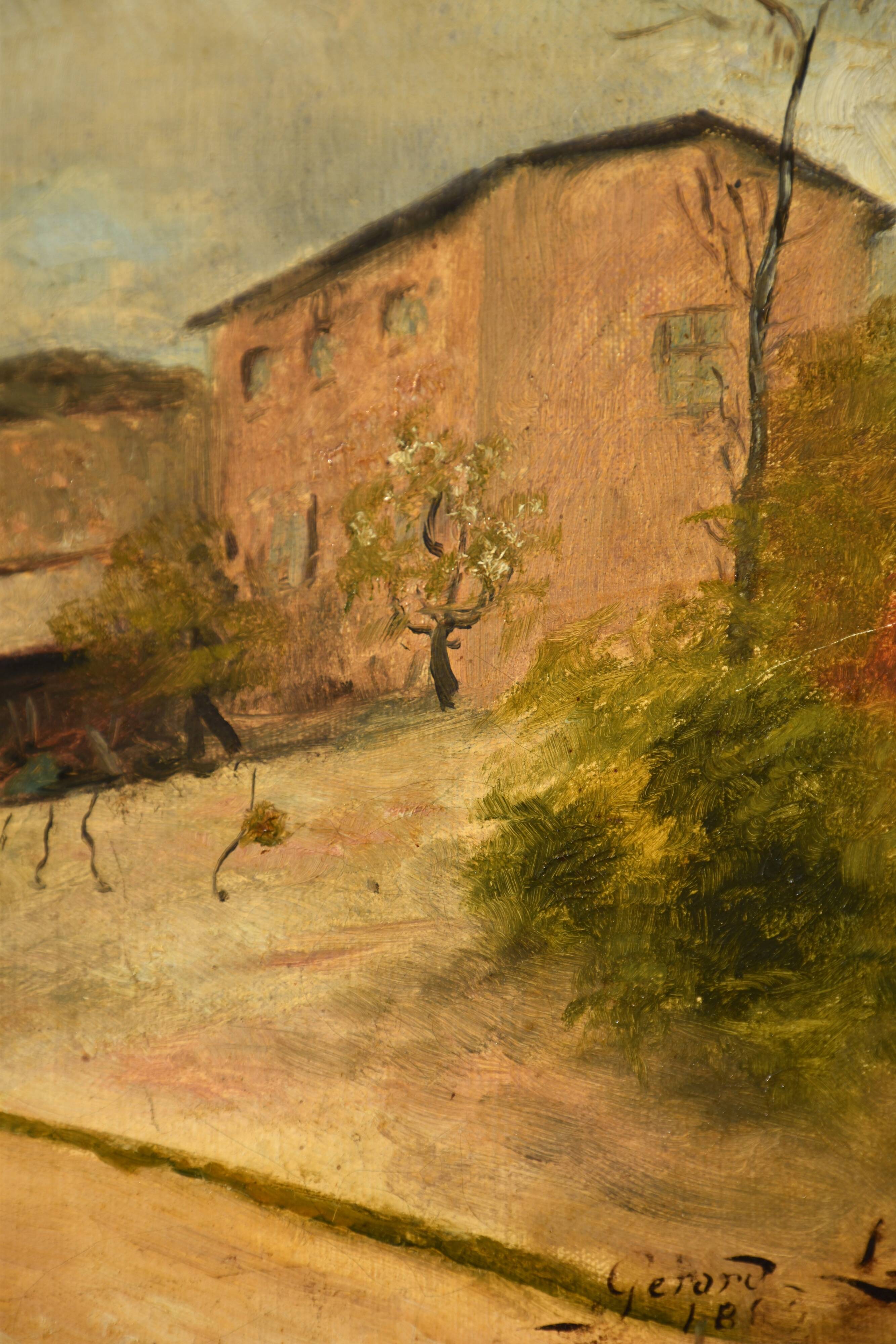 Léon Guérard, Village Street in Beaujolais (1889)