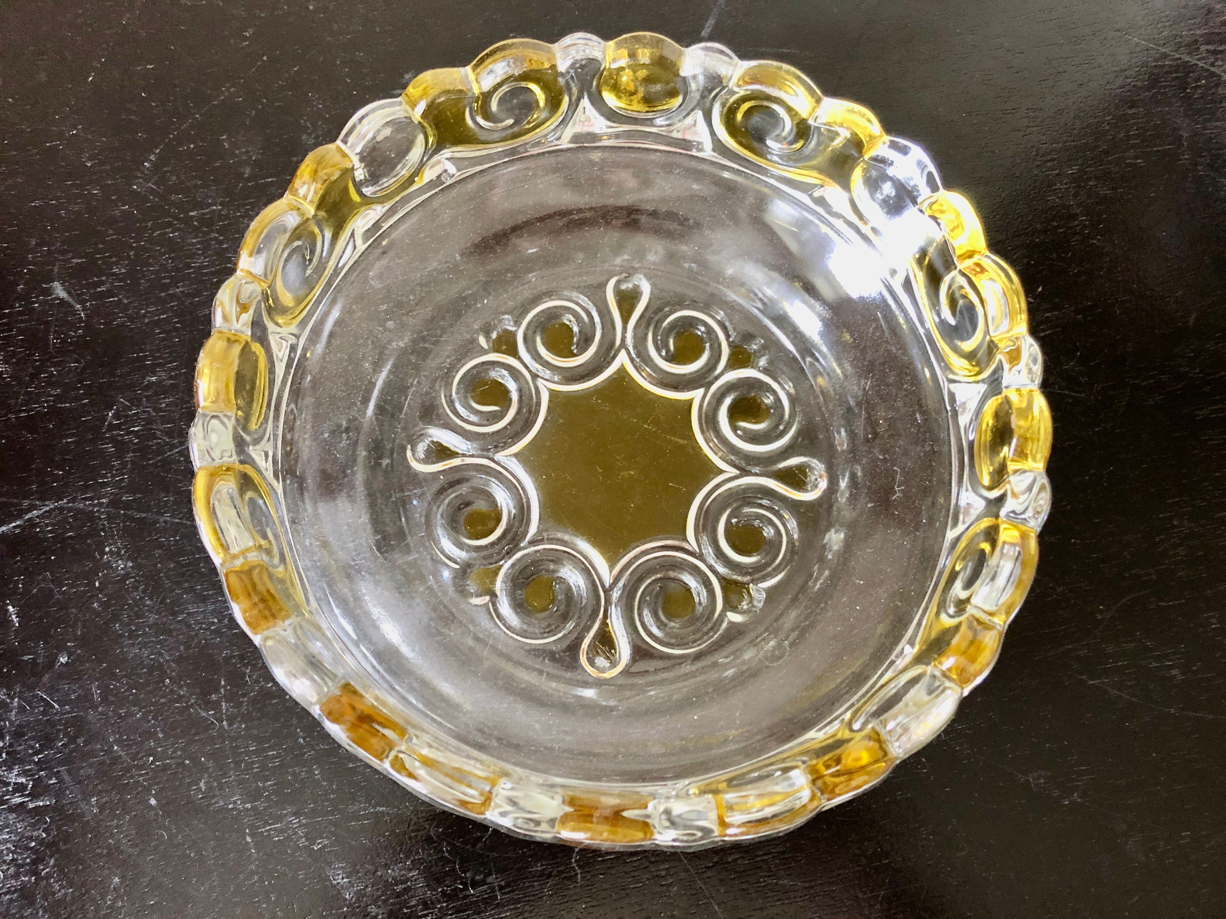 Yellow crystal bowl