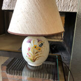 Ceramic lamp flower pattern
