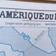 School poster wall map Rossignol Montmorillon South & North America