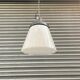 1930s industrial opaline pendant light by Siemens