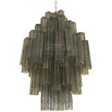 Grey “tronchi” murano glass chandelier by