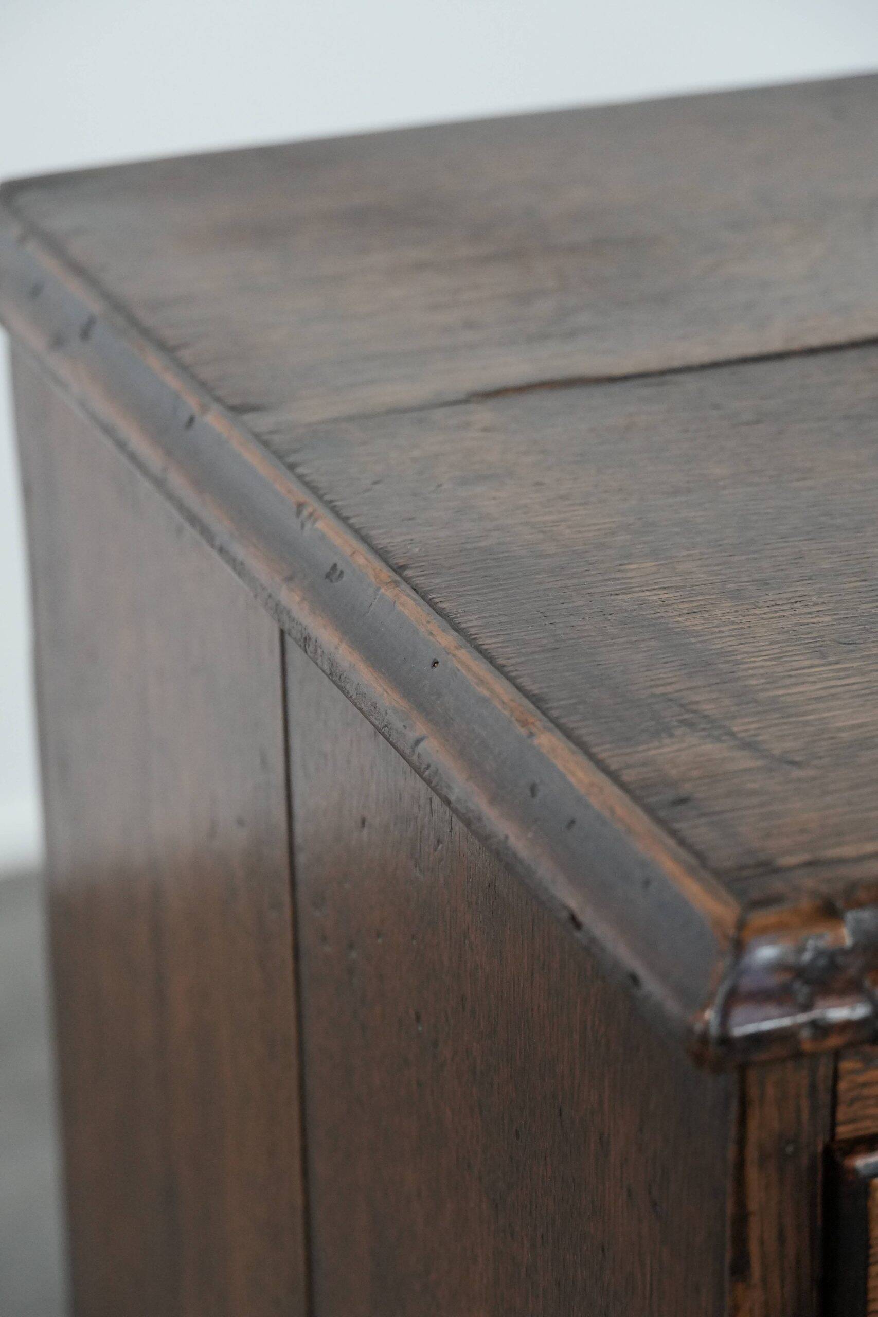 18th-century English antique oak commode