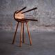 Pair of beech counter stools, 1960