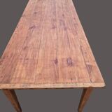 Old farmhouse table with two drawers.