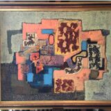 French school of the 20th century. Important framed oil on canvas signed Ramard
